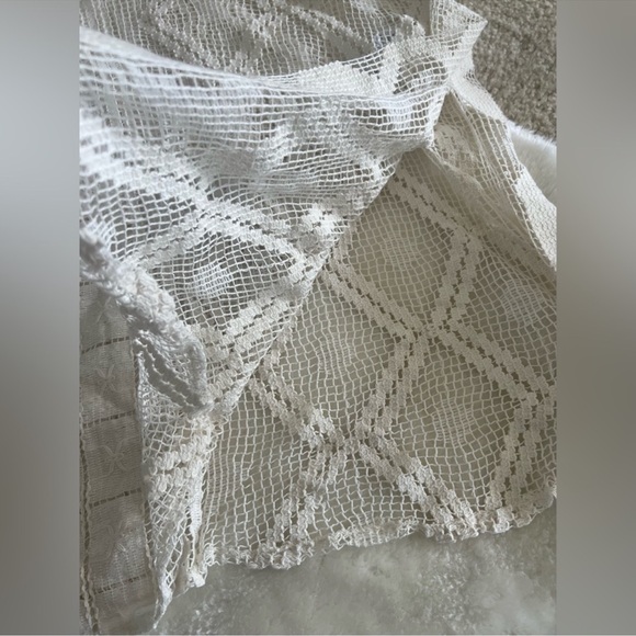 Last✨Free People Cream Lace Coverup Top - Picture 9 of 12
